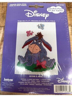 Disney Eeyore & Bees Counted Cross-Stitch Kit 5" X 7"